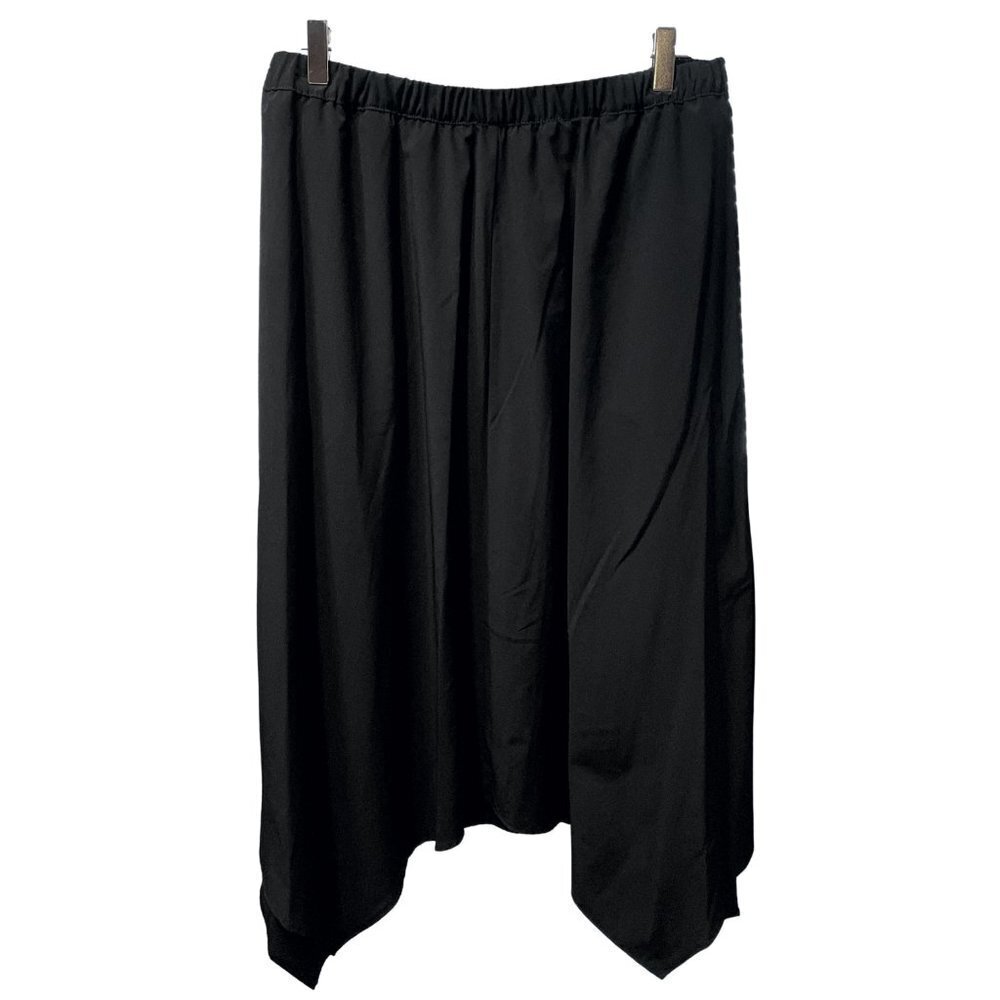NWT Calvin Klein Asymmetrical Handkerchief Midi Skirt in Black - Picture 2 of 4